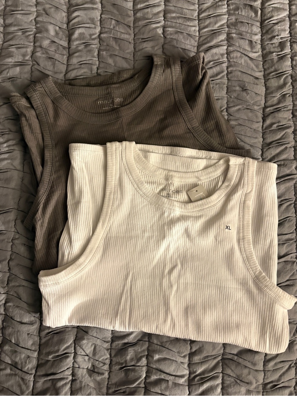 Maurice’s XL 24/7 Ribbed Highline Tank Tops - Set of 2